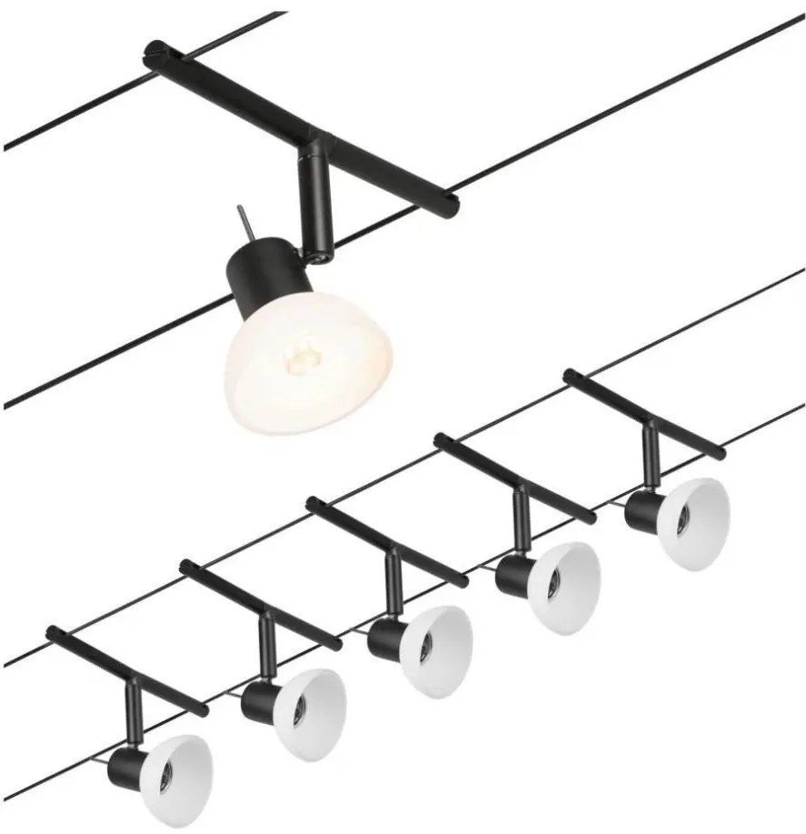 Paulmann 94450 - Set 5x GU5,3/10W spot SHEELA 230V negru