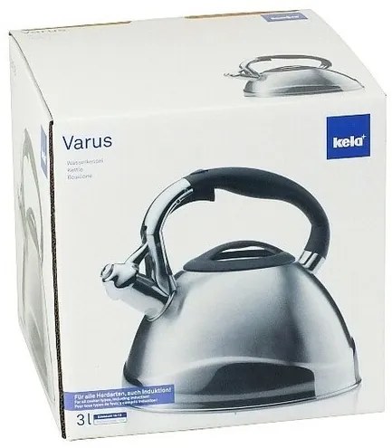 Kela Ceainic cu fluier VARUS 3 l, argintiu