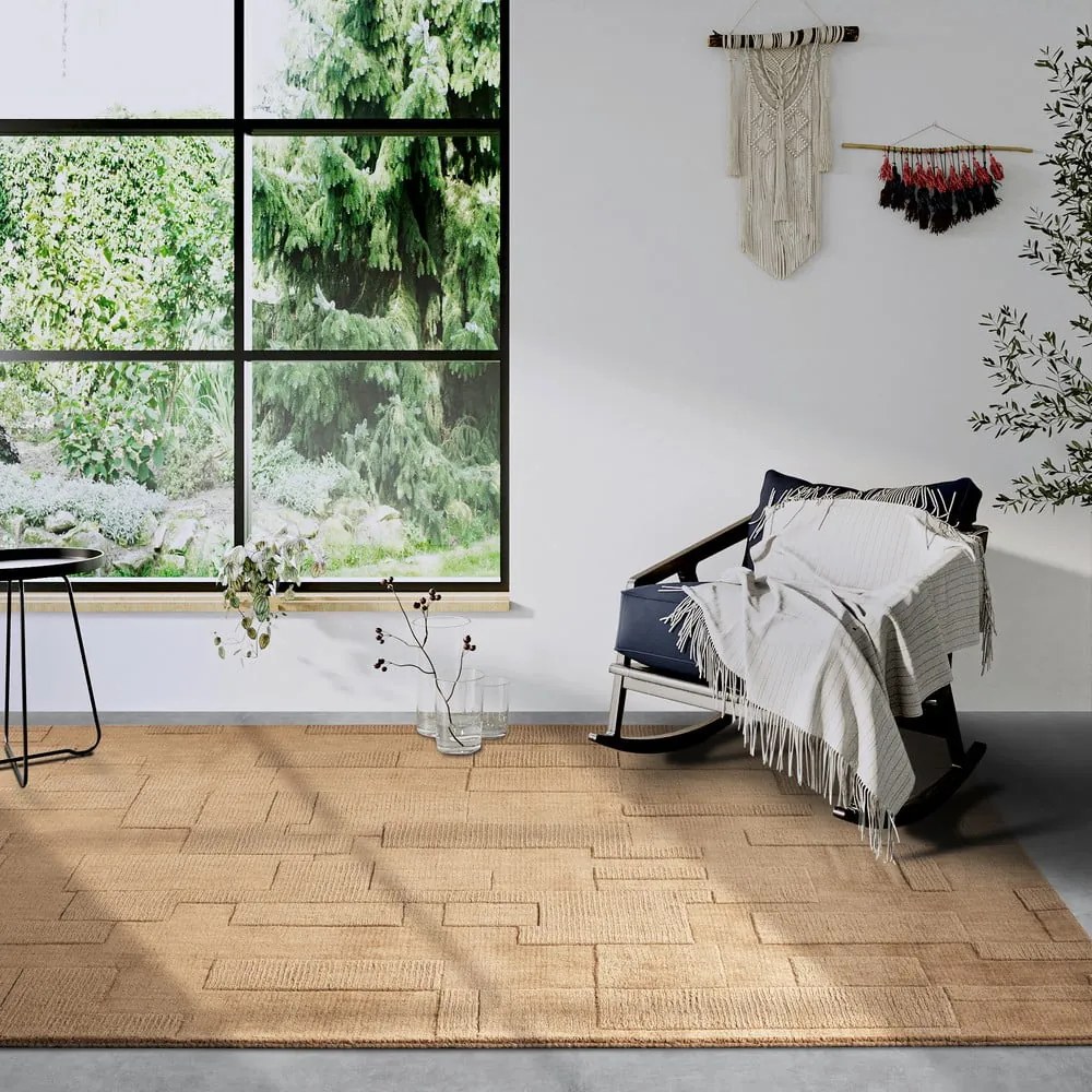 Covor bej țesut manual din lână 190x280 cm Wilhelmine – Villeroy&amp;Boch