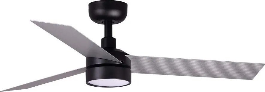 Lustra LED cu Ventilator tavan si telecomanda CRUISER TEK S negru/aluminiu 4000K