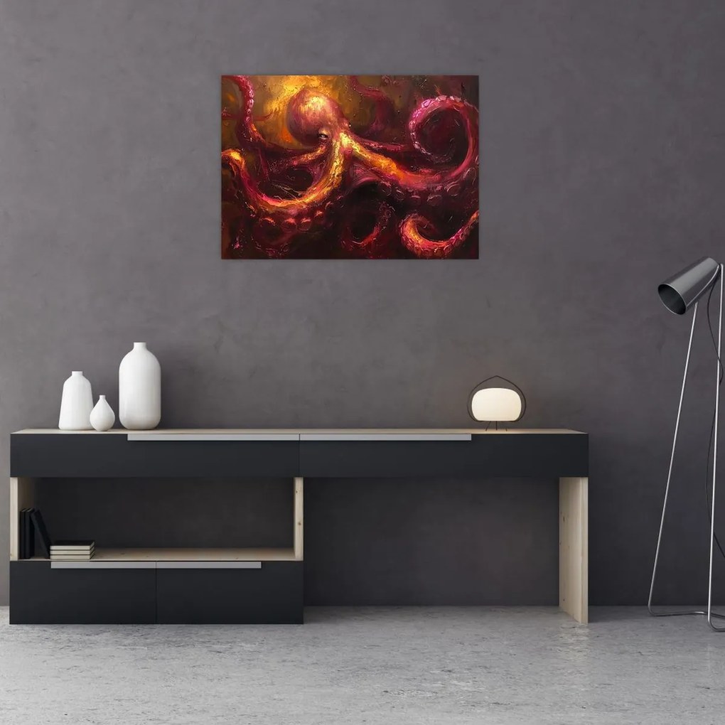 Tablou - Octopus, pictură în ulei (70x50 cm)