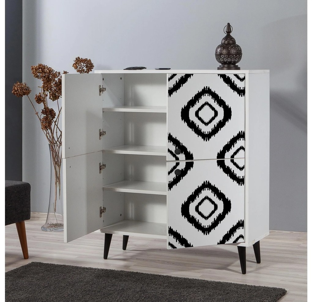 Dulap Mozaic (Negru + Alb). 1088499