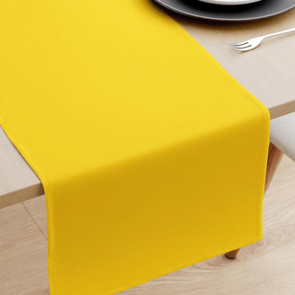 Goldea napron de masă loneta - galben închis 35x160 cm