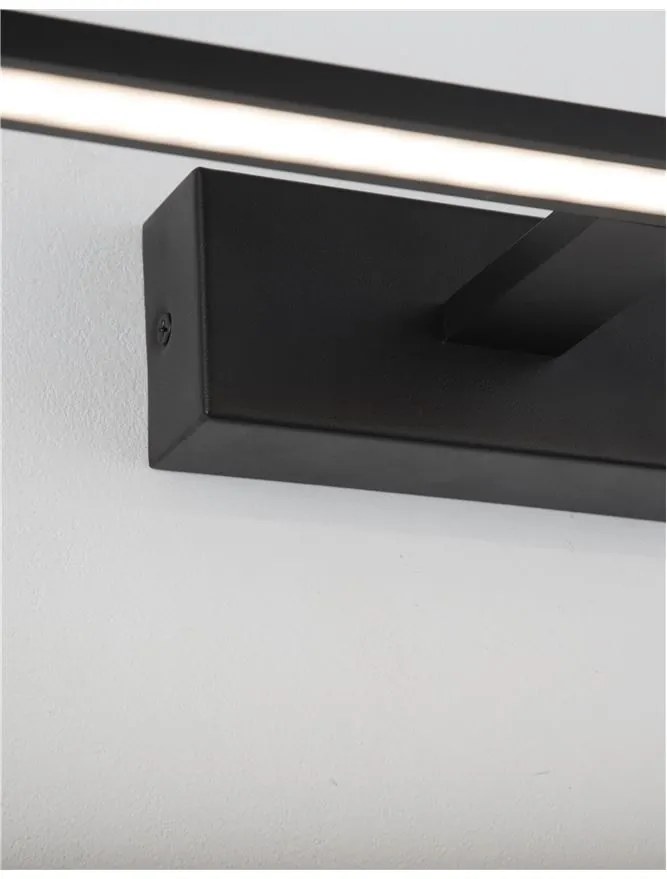 Aplica LED pentru baie moderna IP44 MONDRIAN 12W neagra NVL-9053122