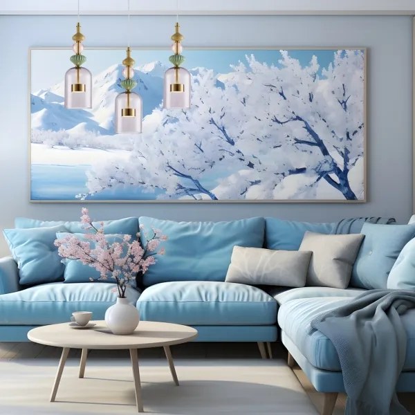 Lustră LED pe cablu ARTE LED/12W/230V d. 13 cm alamă