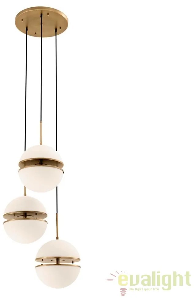 Lustra cu 3 pendule design LUX Spiridon alama 112644 HZ