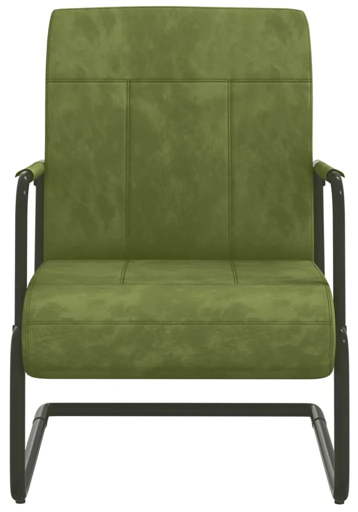 325791 vidaXL Scaun tip consolă, verde deschis, catifea