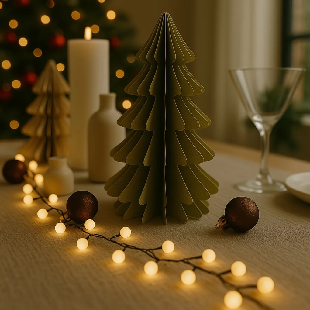 Ghirlandă luminoasă de Crăciun verde cu 70 LED-uri albe 3,5 m IP20 - Dasher