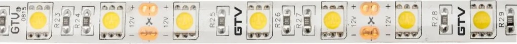 Banda LED Flash GTV pentru mobilier, lumina calda, 60 LED m, 850 lm m, 14,4 W m, 12V, IP65, 5 m Alb cald, 14.4 W m, 12 V, LED Flash, 850 lm m, 10