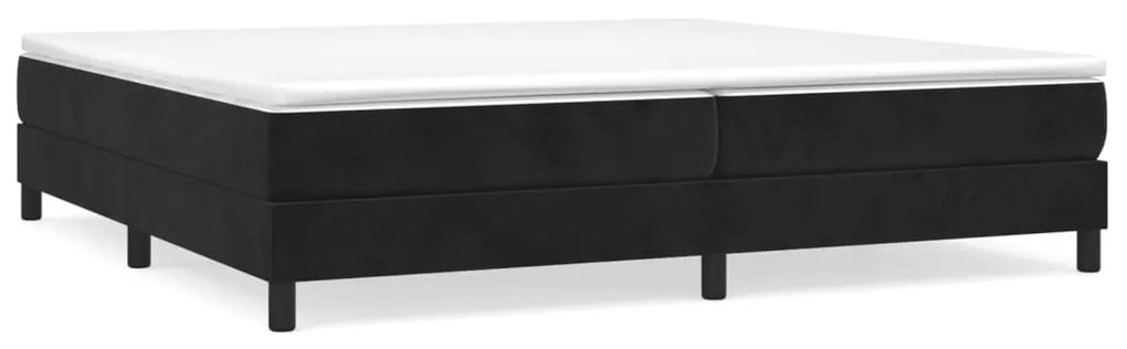 3120792 vidaXL Cadru de pat box spring, negru, 200x200 cm, catifea