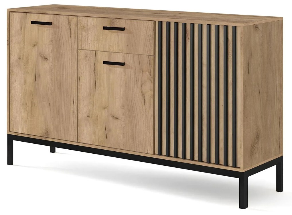 Comodă Lamello KM1 (stejar craft + negru). 1092413