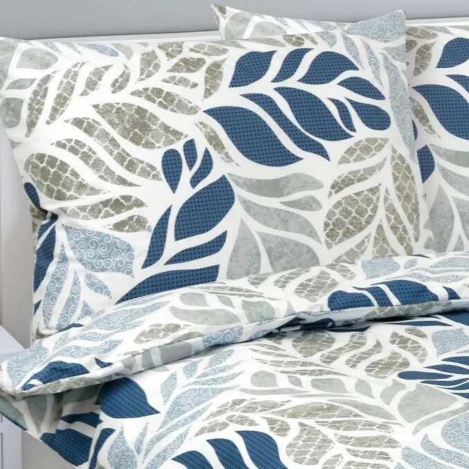 Lenjerie de pat din bumbac Variace albastru, 140 x200 cm, 70 x 90 cm