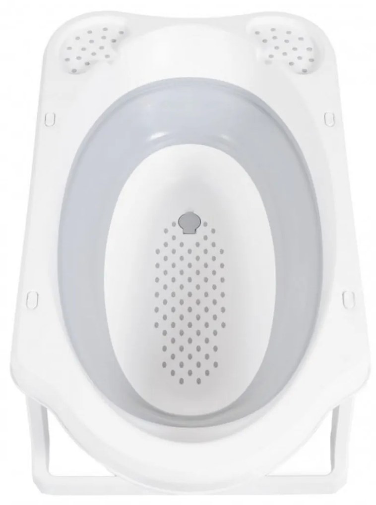 Cadita pliabila cu stender pentru bebelusi si copii NOVOKIDS™ Maoui Folding Tub, Baita bebe, Forma ergonomica, Dimensiuni 84x48x23 cm, Supapa