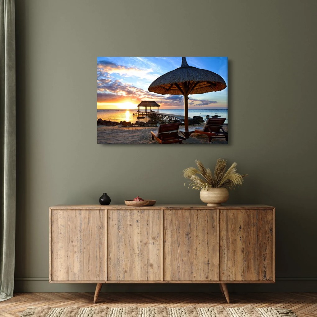 Tablou - Apus de soare în Mauritius (90x60 cm)
