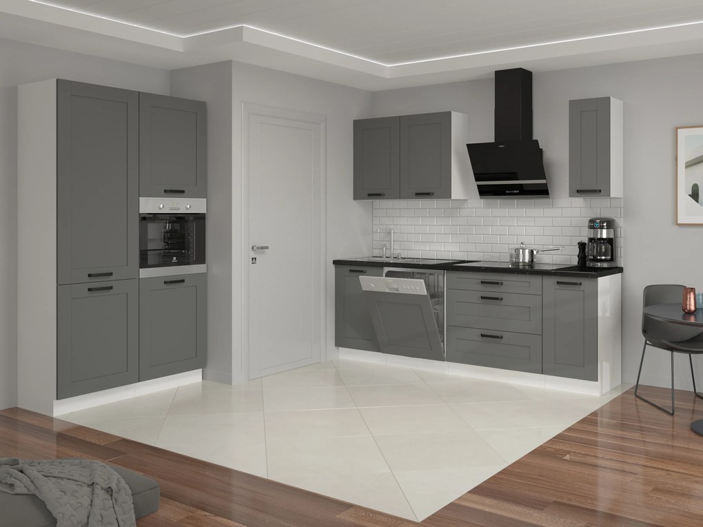 Dulap de bucătărie pentru alimente Lucid 60 DKS 210 3S 1F (dustgrey + alb). 1045560