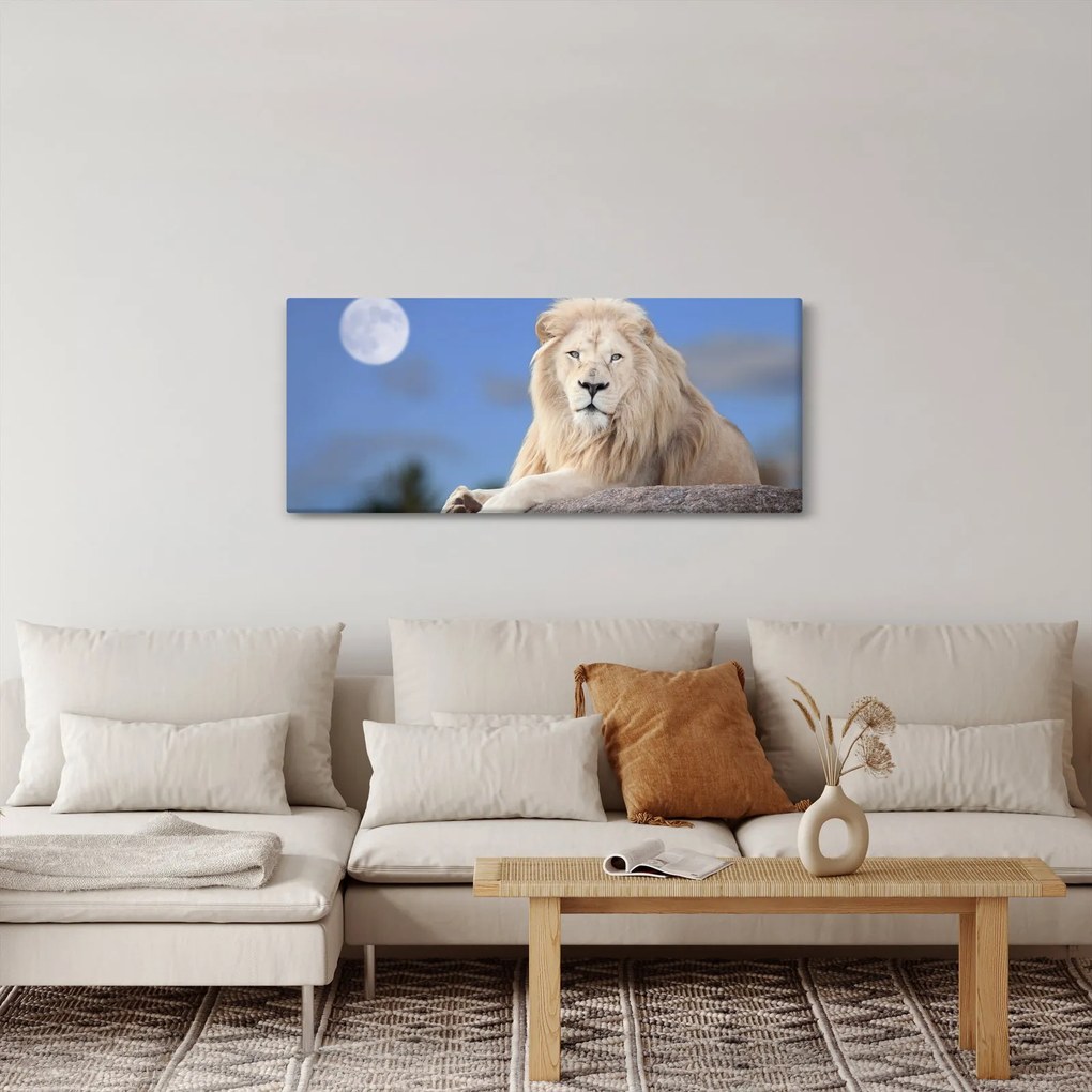 Tablou - Leu alb (120x50 cm)