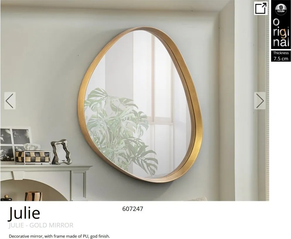 Oglinda decorativa moderna Julie aurie