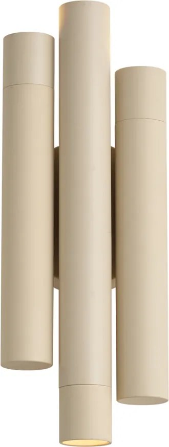 Retro wandlamp beige 3-lichts - Pipes