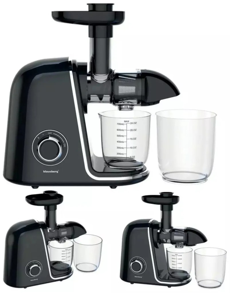Storcator de fructe cu rotație lentă Klausberg KB7866, negru