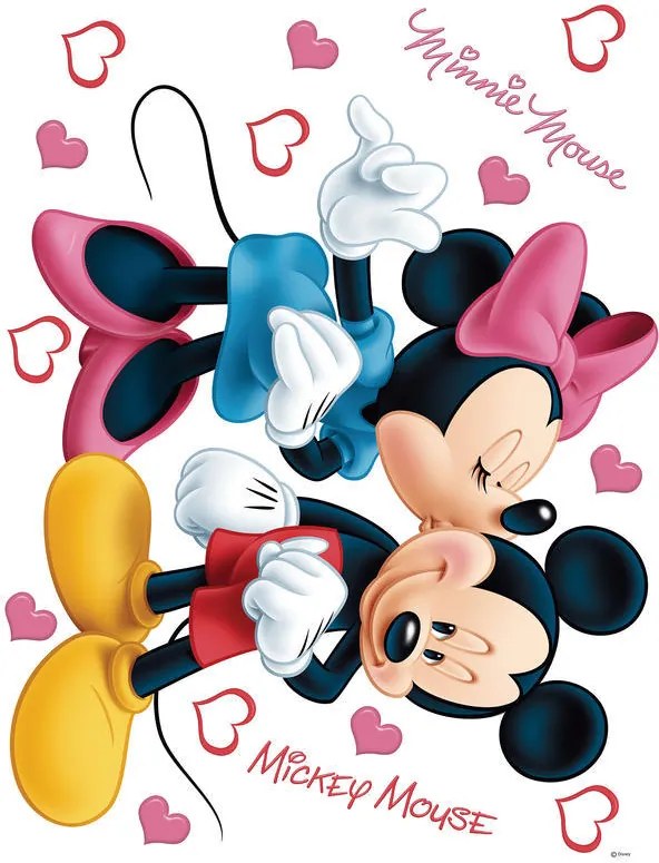 AG Design Disney Mickey Mouse and Minnie - autocolant de perete 30x30 cm