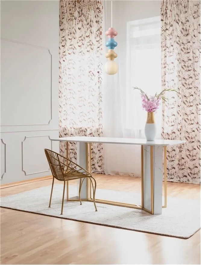 Pendul ceramic design modern CHIC roz/ albastru/ galben