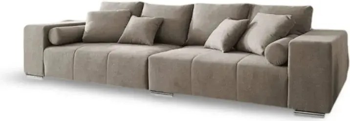 Canapea extensibilă dumonde cu ladă de depozitare si sezut confortabil din spuma high-density, Marbela Enjoy Camel XXL 295x100 cm