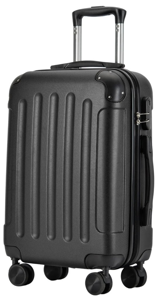 BONTOUR VERTICAL 4 Roți Cabină Valisă 55x40x20cm Negru