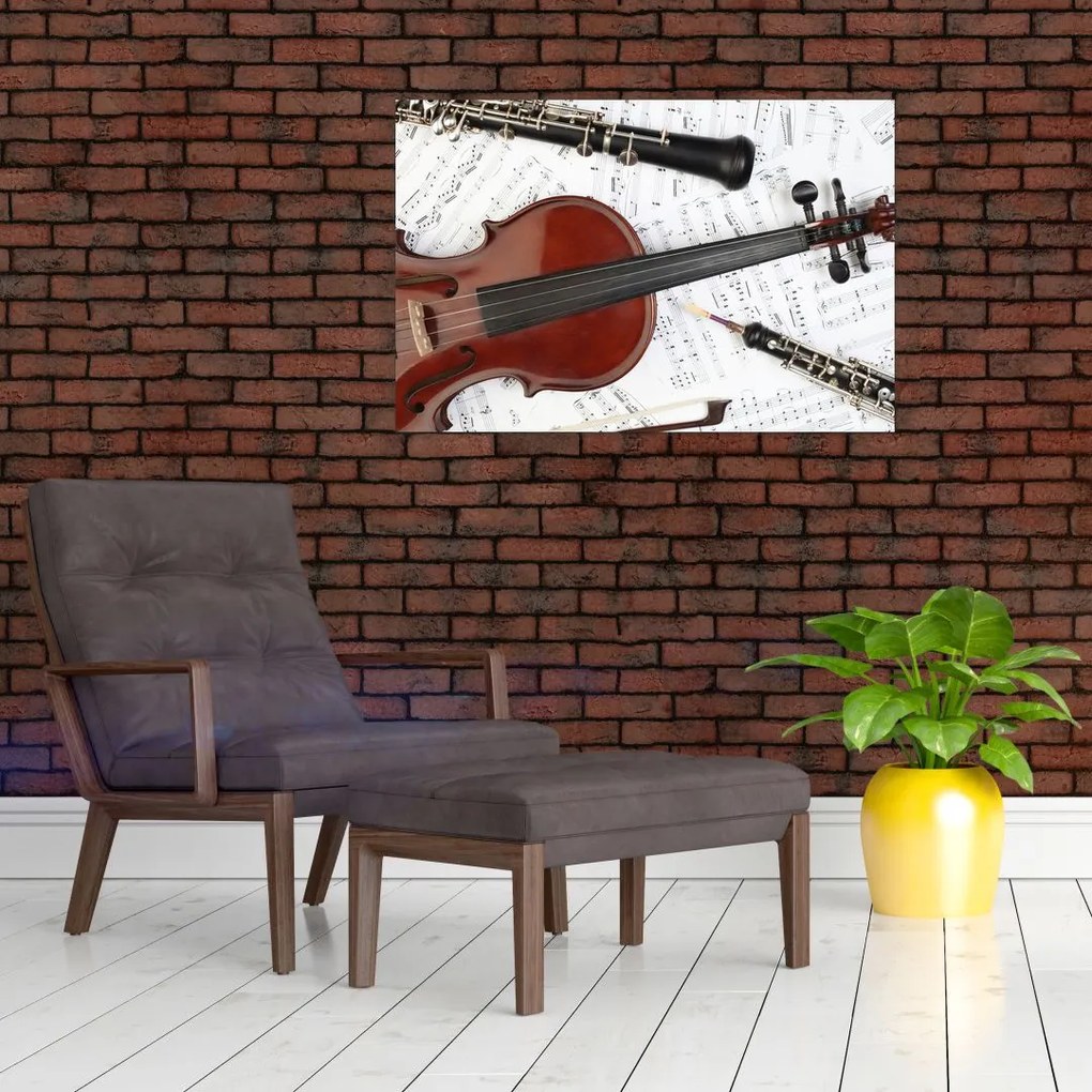 Tablou - Unelte muzicale (90x60 cm)