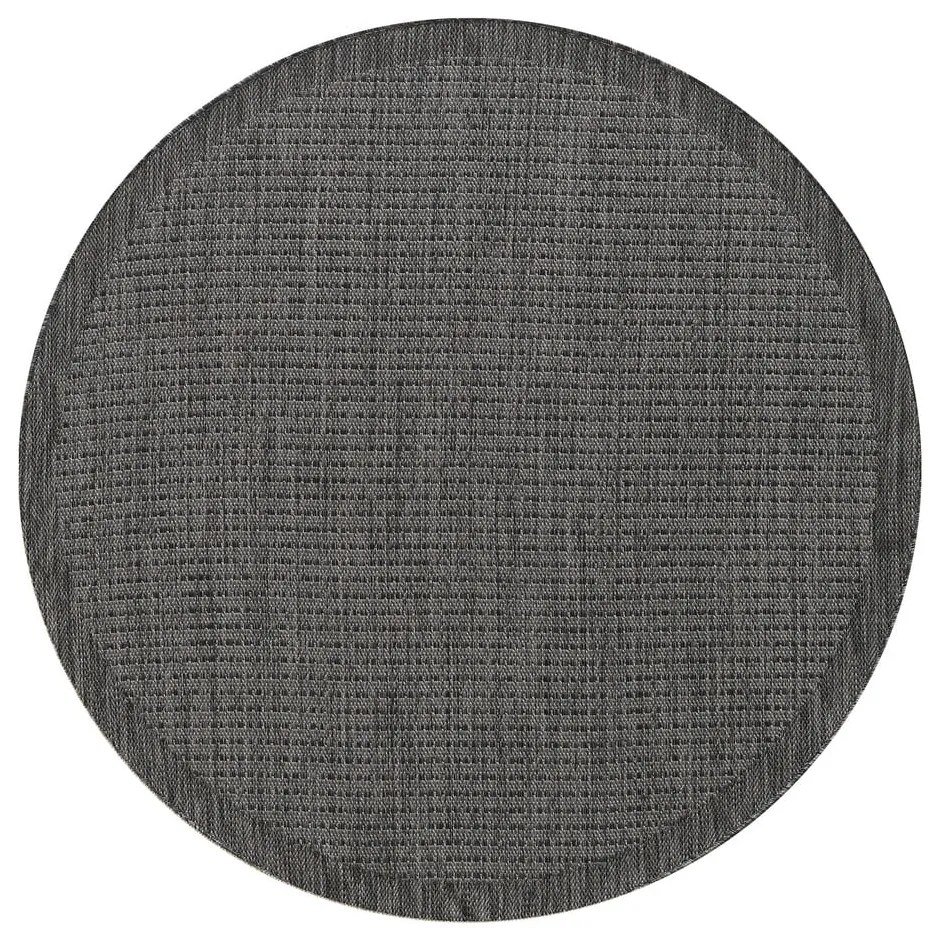 Covor de exterior gri închis rotund ø 120 cm Giza – Ayyildiz Carpets