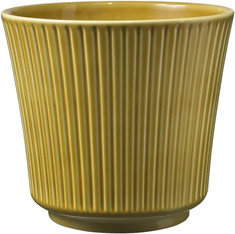 Ghiveci din ceramică Big pots Gloss, ø 12 cm, galben