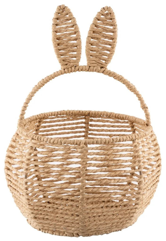 Altom Coș tricotat cu urechi rotunde, 18 x 18 x12/30 cm, bej