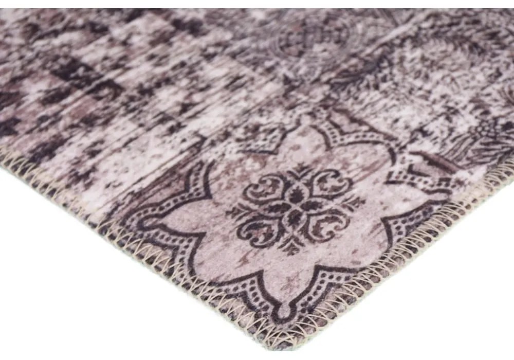 Covor tip traversă bej lavabil 200x80 cm - Vitaus