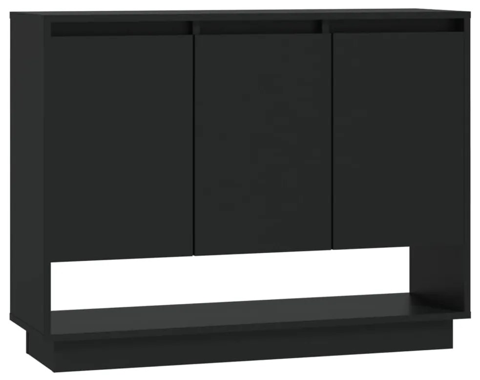 Servanta, negru, 97x31x75 cm, PAL 1, Negru