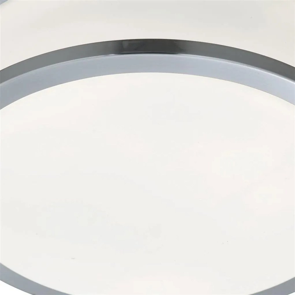 Plafoniera baie cu protectie IP44 Cheese 23cm, argintiu satinat