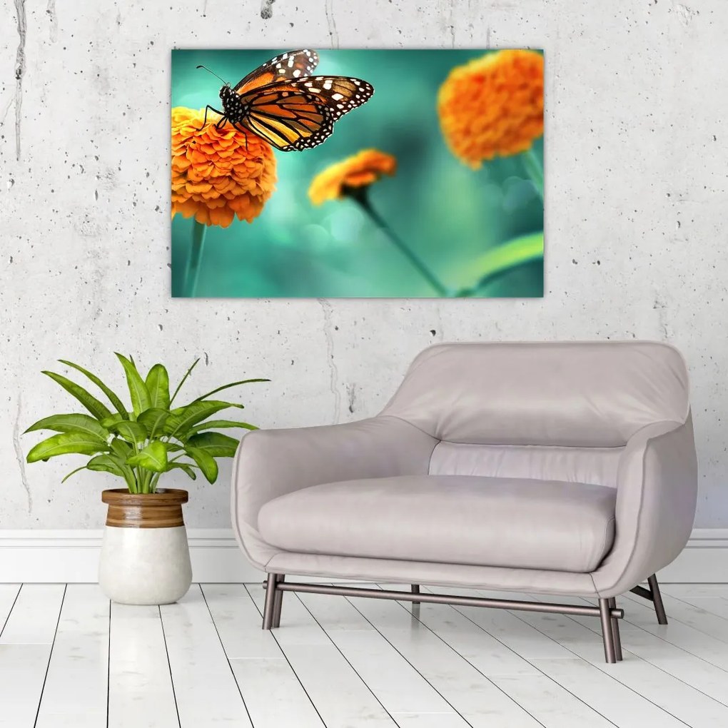 Tablou cu fluture (90x60 cm)