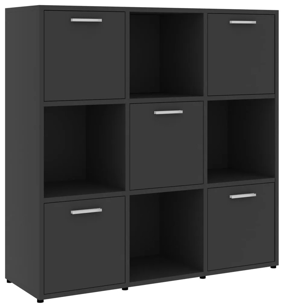 802932 vidaXL Bibliotecă, gri, 90x30x90 cm, lemn prelucrat