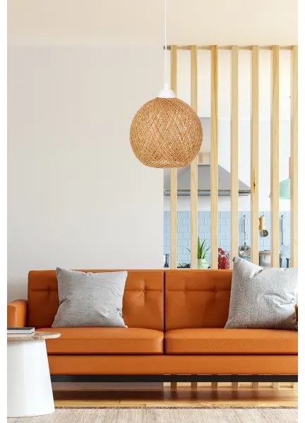 Lustră pe cablu JUTE 1xE27/60W/230V bej