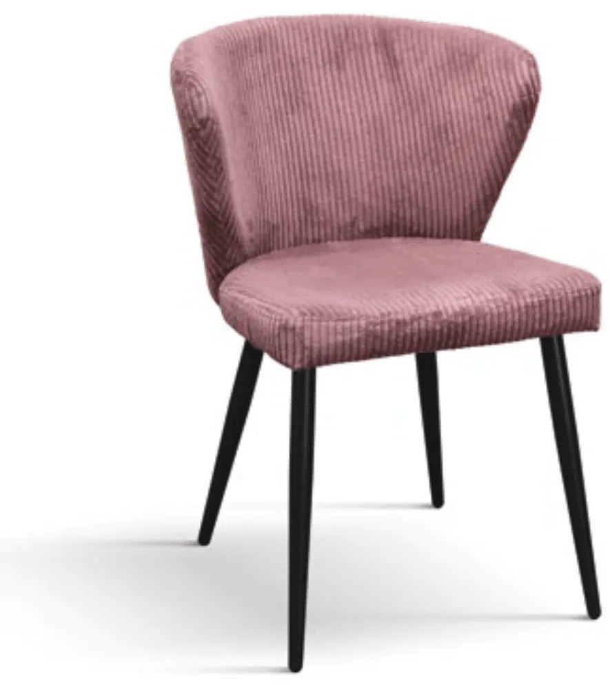 SET 2 Scaune Cielo, structura metalica, catifea Reiata - BEJ - CATIFEA REIAT - NEGRU - STANDARD