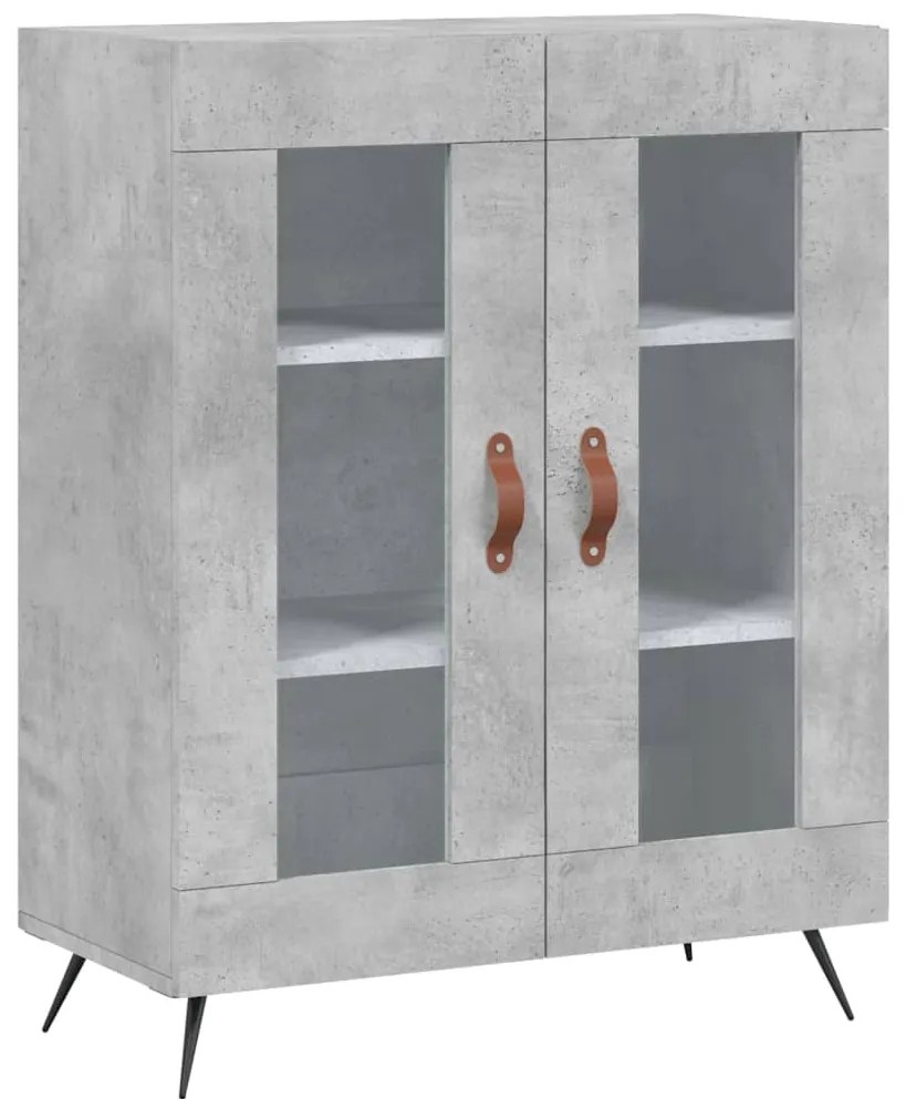 827760 vidaXL Dulap, gri beton, 69,5x34x90 cm, lemn compozit