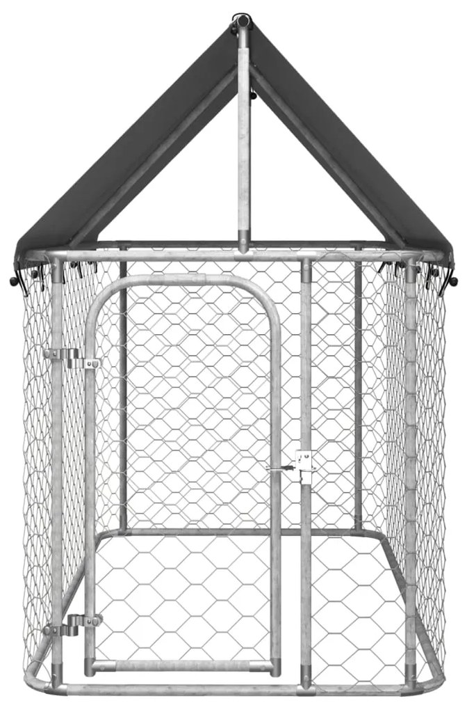 Padoc pentru caini de exterior, cu acoperis, 200x100x150 cm