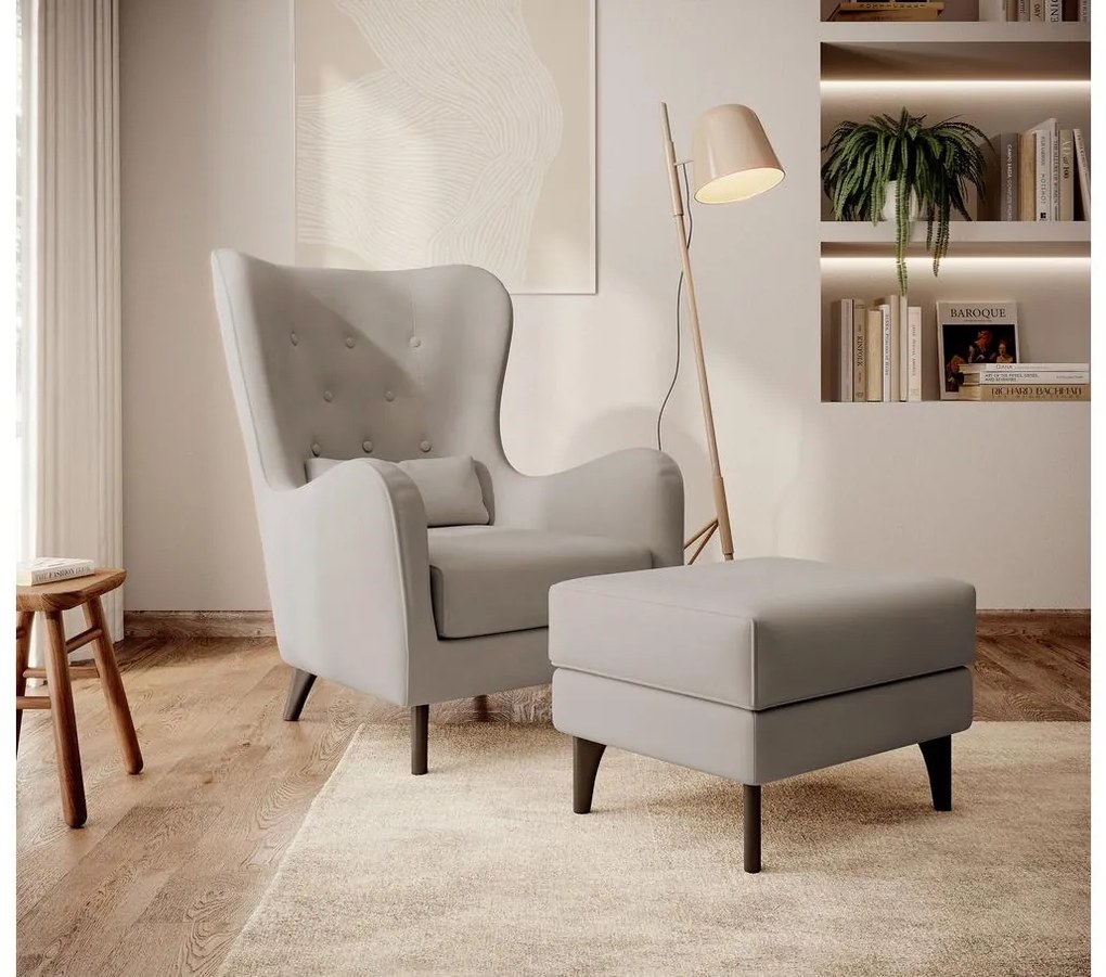 Fotoliu Calimero I (bej deschis + wenge). 1099348