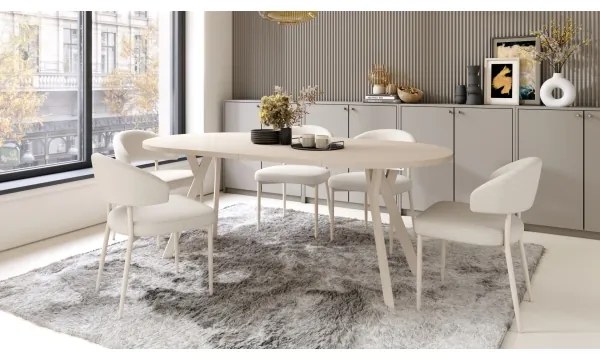 Masă de dining extensibilă ARTUR, bej