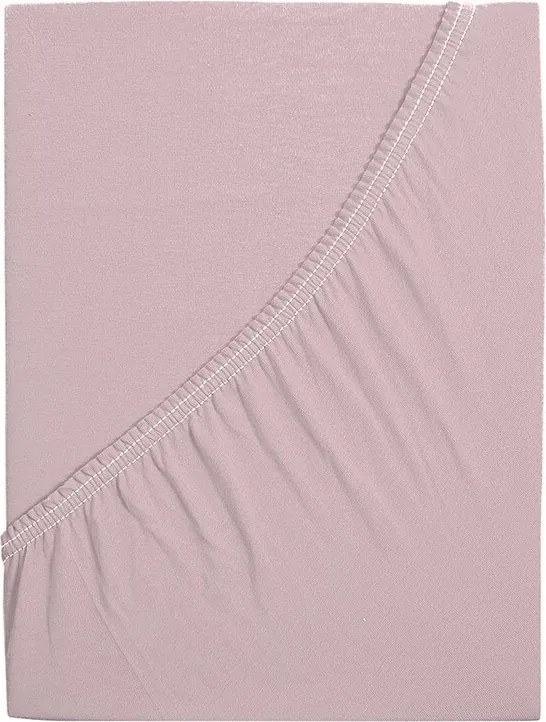 Cearșaf de pat jersey 4Home Ideal roz vechi, 90 x 200 cm