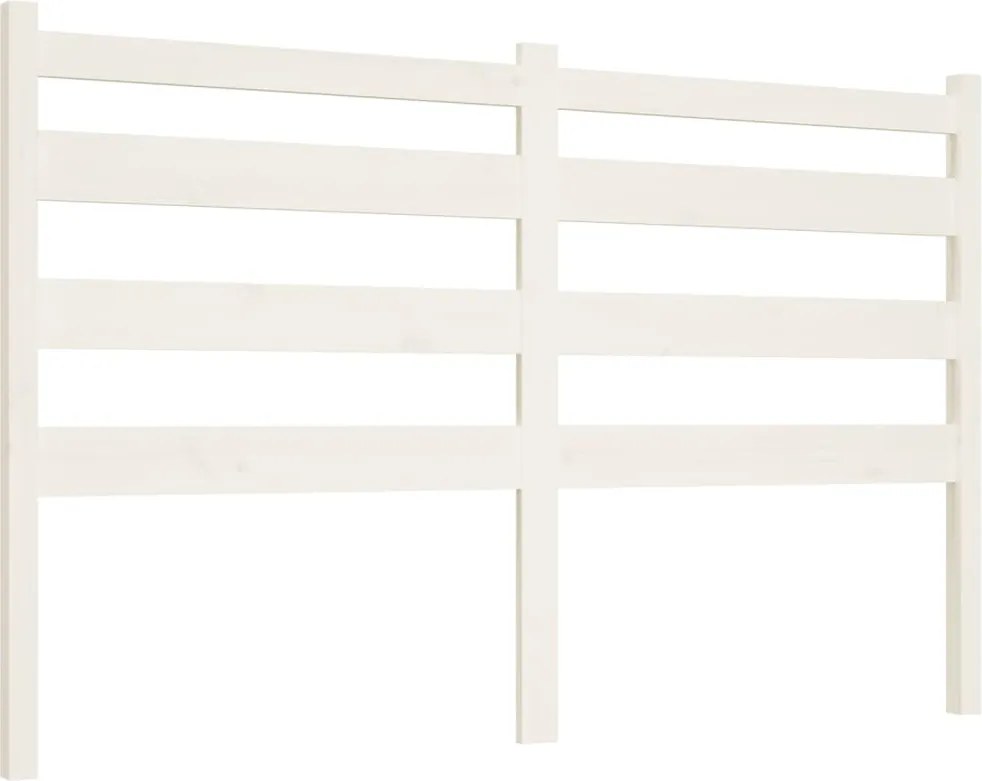 vidaXL Tăblie de pat, alb, 206x4x100 cm, lemn masiv de pin
