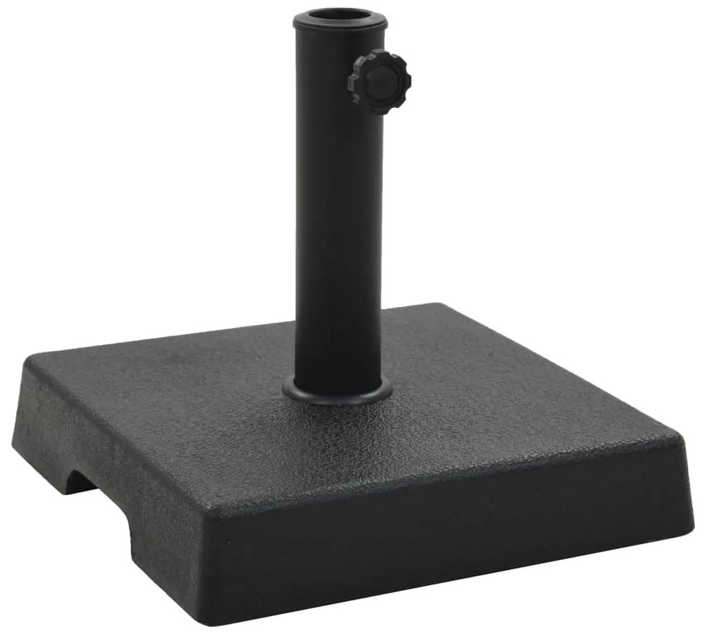 vidaXL Suport umbrelă de soare, negru, 8 kg, polirășină, pătrat