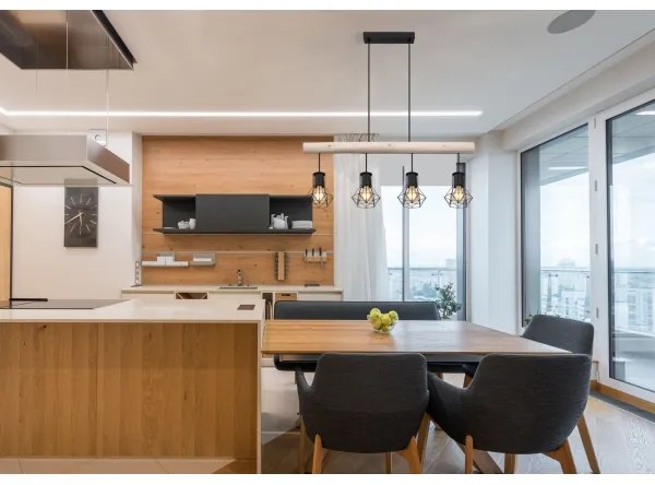 Lustră pe cablu PRISKA 4xE27/40W/230V Globo 54017-4H3