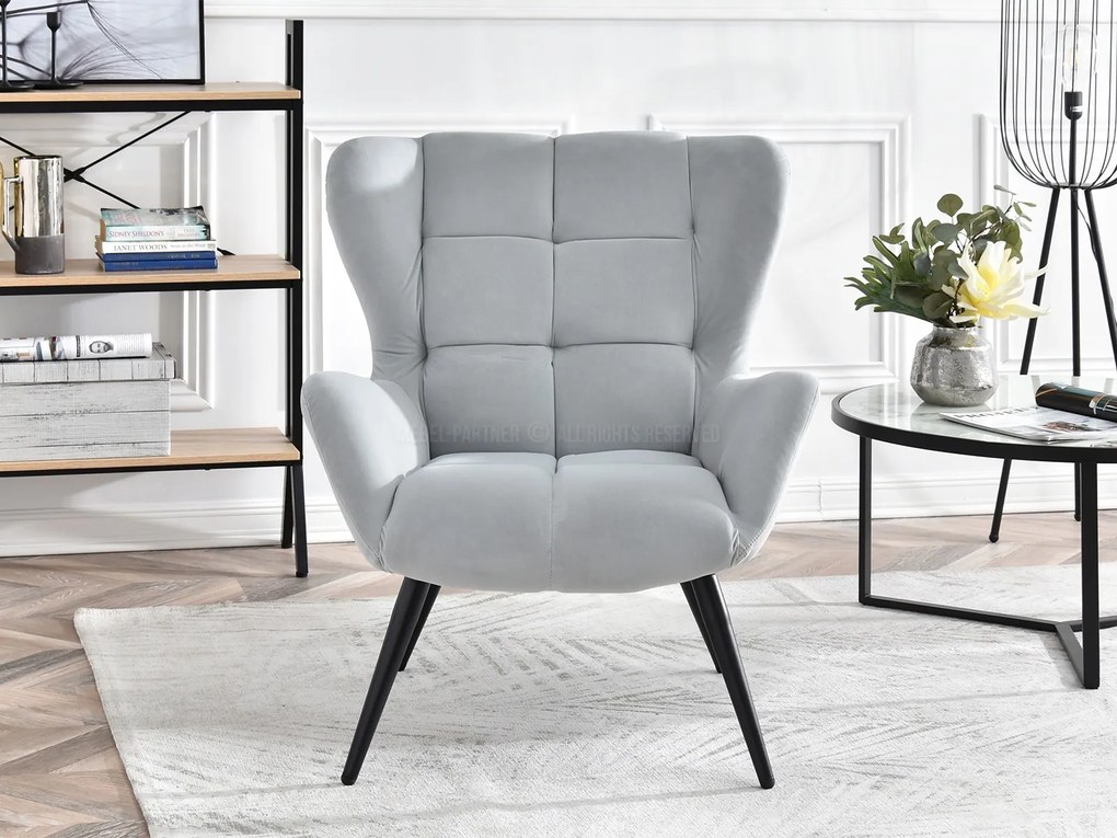 Fotoliu Kikino (gri + negru). Promo -16%. 1110127