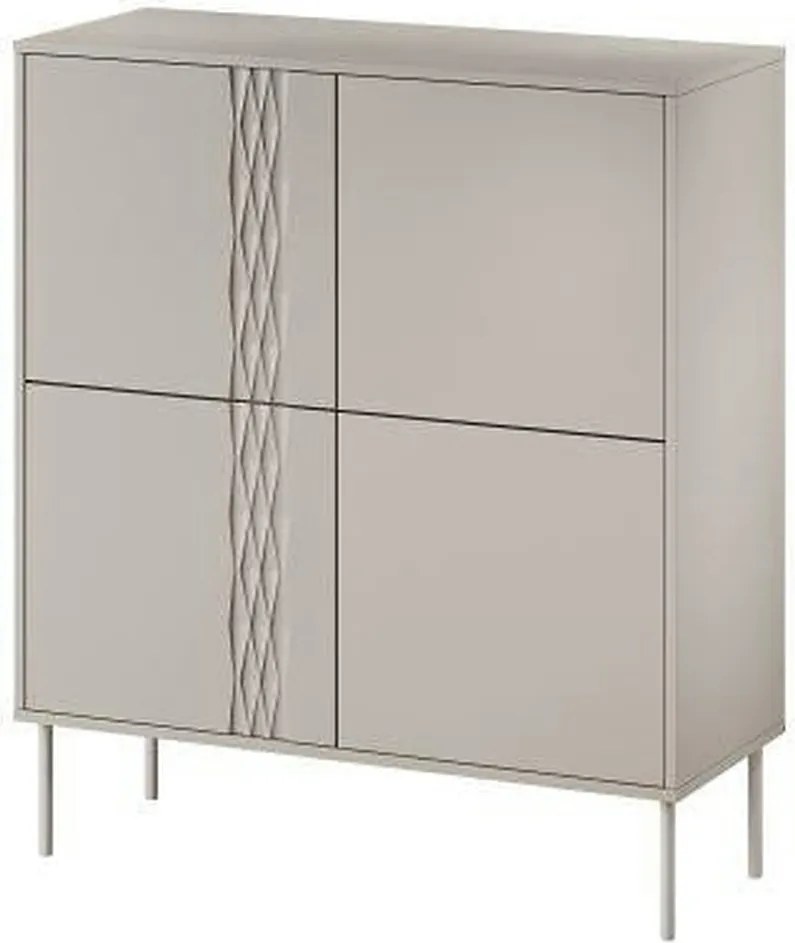 Comoda TRESSE, bej, PAL laminat, 100x40x110 cm