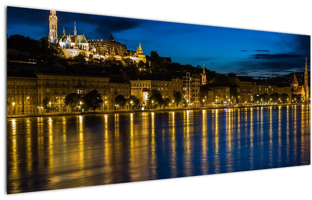 Tablou orașului nocturn (120x50 cm)
