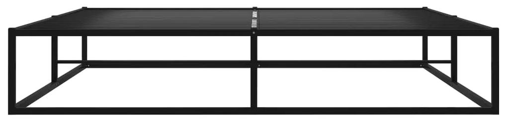 Cadru de pat, negru, 200 x 200 cm, metal 200 x 200 cm
